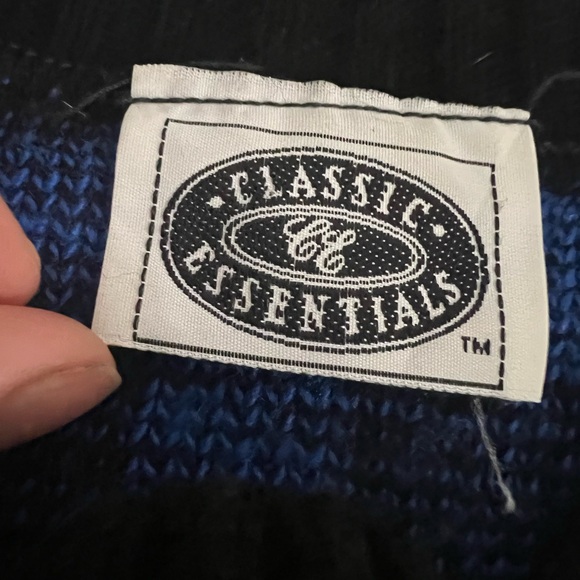 Vtg Classic Essentials Woman’s Blue&Black Checkered Sweatshirt Sz 20w Grannycore - Picture 4 of 8